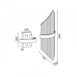 Επίτοιχο Φωτιστικό Πολύφωτο Με Κρύσταλλα 4x G9 DYNASTY - ACA Decor