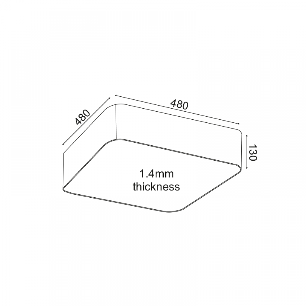 LED Πλαφονιέρα Μεταλλική Τετράγωνη Σε Λευκό Χρώμα 48x48cm 40W Osram Chip EMERY - ACA Decor