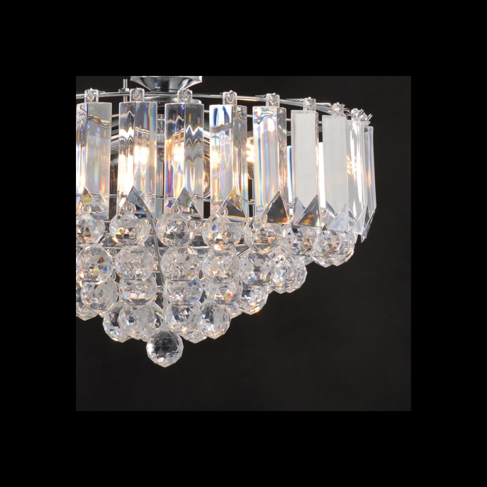 Κρεμαστό Φωτιστικό Τρίφωτο Από Μέταλλο Σε Χρυσό ή Χρώμιο 3xE14 GRAPPA - ACA DECOR