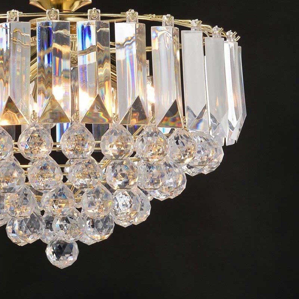 Κρεμαστό Φωτιστικό Τρίφωτο Από Μέταλλο Σε Χρυσό ή Χρώμιο 3xE14 GRAPPA - ACA DECOR