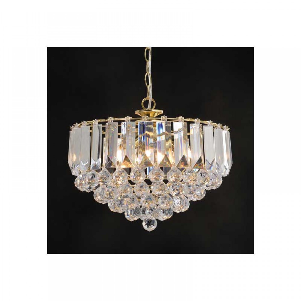 Κρεμαστό Φωτιστικό Τρίφωτο Από Μέταλλο Σε Χρυσό ή Χρώμιο 3xE14 GRAPPA - ACA DECOR