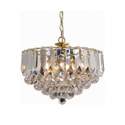 Κρεμαστό Φωτιστικό Τρίφωτο Από Μέταλλο Σε Χρυσό ή Χρώμιο 3xE14 GRAPPA - ACA DECOR