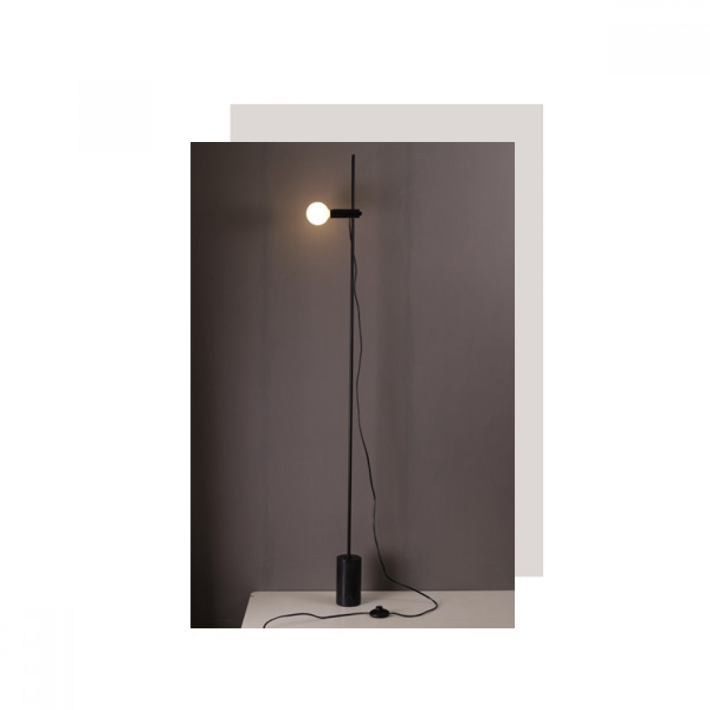 Φωτιστικό Δαπέδου Με Κινούμενη Κεφαλή Και Μαρμάρινη Βάση 1xE14 Λευκό HERA - ACA Decor