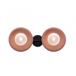 Επίτοιχο Φωτιστικό Δίφωτο Από Μέταλλο Και Γυαλί 2 ΧG9 - ACA Decor