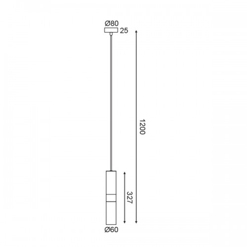 Κρεμαστό Φωτιστικό Μεταλλικό Μονόφωτο Μαύρο 1x GU10 - ACA Decor