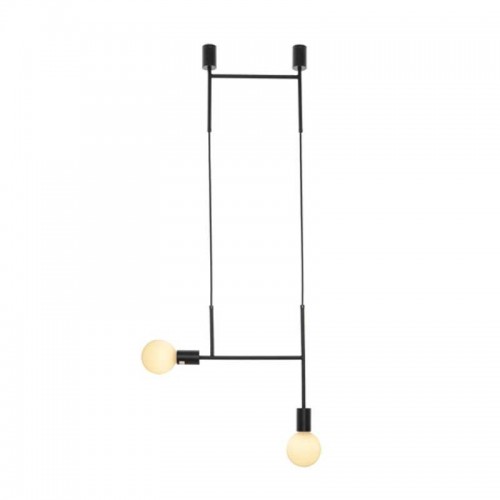 Κρεμαστό Φωτιστικό Μεταλλικό Σε Μαύρο ή Χρυσό Χρώμα 2XE27 KYOTO - ACA DECOR