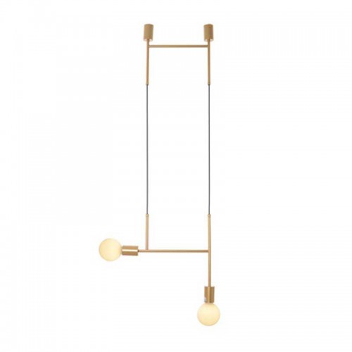 Κρεμαστό Φωτιστικό Μεταλλικό Σε Μαύρο ή Χρυσό Χρώμα 2XE27 KYOTO - ACA DECOR