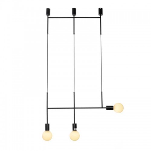 Κρεμαστό Φωτιστικό Μεταλλικό Σε Μαύρο ή Χρυσό Χρώμα 3XE27 KYOTO - ACA DECOR