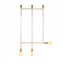 Κρεμαστό Φωτιστικό Μεταλλικό Σε Μαύρο ή Χρυσό Χρώμα 3XE27 KYOTO - ACA DECOR