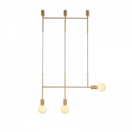 Κρεμαστό Φωτιστικό Μεταλλικό Σε Μαύρο ή Χρυσό Χρώμα 3XE27 KYOTO - ACA DECOR