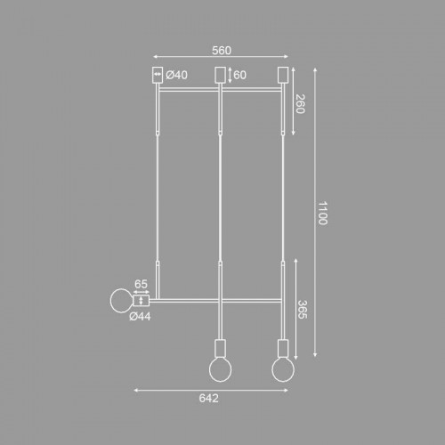 Κρεμαστό Φωτιστικό Μεταλλικό Σε Μαύρο ή Χρυσό Χρώμα 3XE27 KYOTO - ACA DECOR