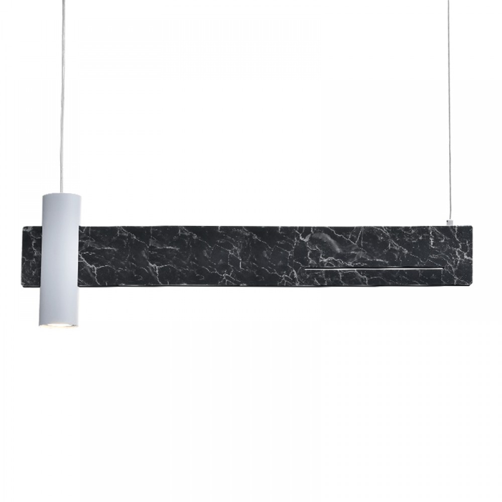 Κρεμαστό Φωτιστικό Σε Χρώμα Μαύρο Μάρμαρο Και Λευκό Σποτ LED 18W 1440lm 1XGU10 LINEA - ACA Decor