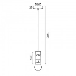Μονόφωτο Κρεμαστό Φωτιστικό Από Ξύλο Και Δερμάτινη Λεπτομέρεια Ø6cm 1xE27 MEMPHIS - ACA Decor