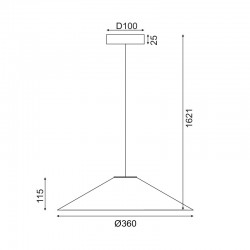 Κρεμαστό Φωτιστικό Από Ξύλο Καρυδιά Ø36cm 1xGX53 NAIROBI - ACA Decor
