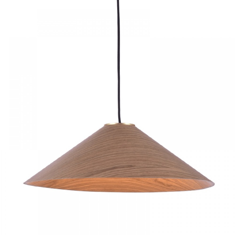 Κρεμαστό Φωτιστικό Από Ξύλο Καρυδιά Ø36cm 1xGX53 NAIROBI - ACA Decor