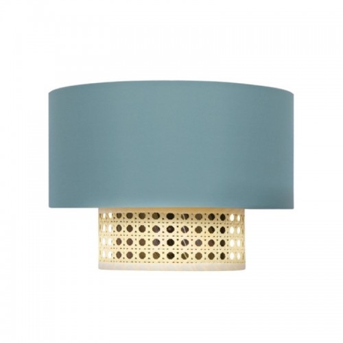 Επίτοιχο Φωτιστικό Από Βεραμάν Ύφασμα και Ψάθα Ραττάν 1xE14 NISYROS - Aca Decor