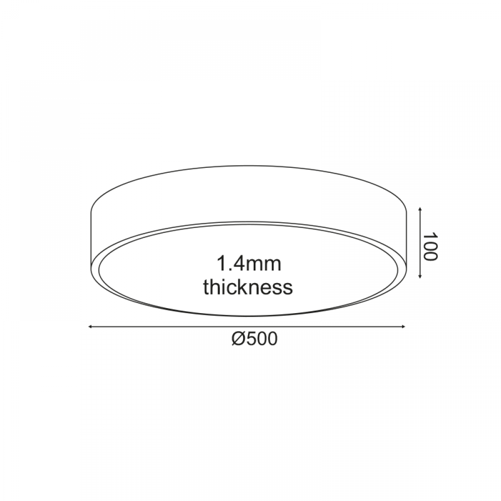 LED Πλαφονιέρα Μεταλλική Σε Μαύρο Χρώμα Ø50cm 50W Osram Chip OPTIMUS - ACA Decor