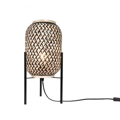 Επιτραπέζιο Φωτιστικό Από Μέταλλο Και Μπαμπού Ø20cm 1xE27 SAHARA - ACA Decor