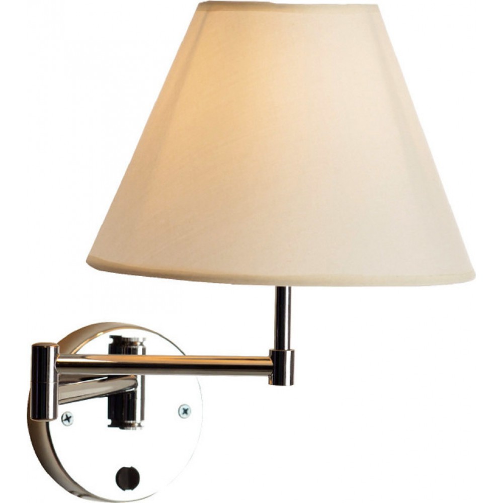 Φωτιστικό Τοίχου Απλίκα Με Υφασμάτινο Καπέλο Κρεμ 1ΧΕ27 ACA DECOR