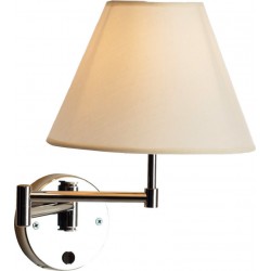 Φωτιστικό Τοίχου Απλίκα Με Υφασμάτινο Καπέλο Κρεμ 1ΧΕ27 ACA DECOR