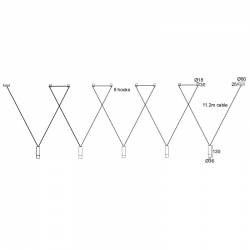 Κρεμαστό Φωτιστικό Αλουμίνιο Με Καλώδιο Σε Μαύρο Χρώμα 5xG9 TERES - ACA Decor