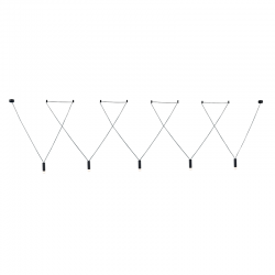 Κρεμαστό Φωτιστικό Αλουμίνιο Με Καλώδιο Σε Μαύρο Χρώμα 5xG9 TERES - ACA Decor