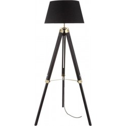 Φωτιστικό Δαπέδου Ξύλινο Σε Μαύρη Αποχρώση 1x E27 - ACA DECOR