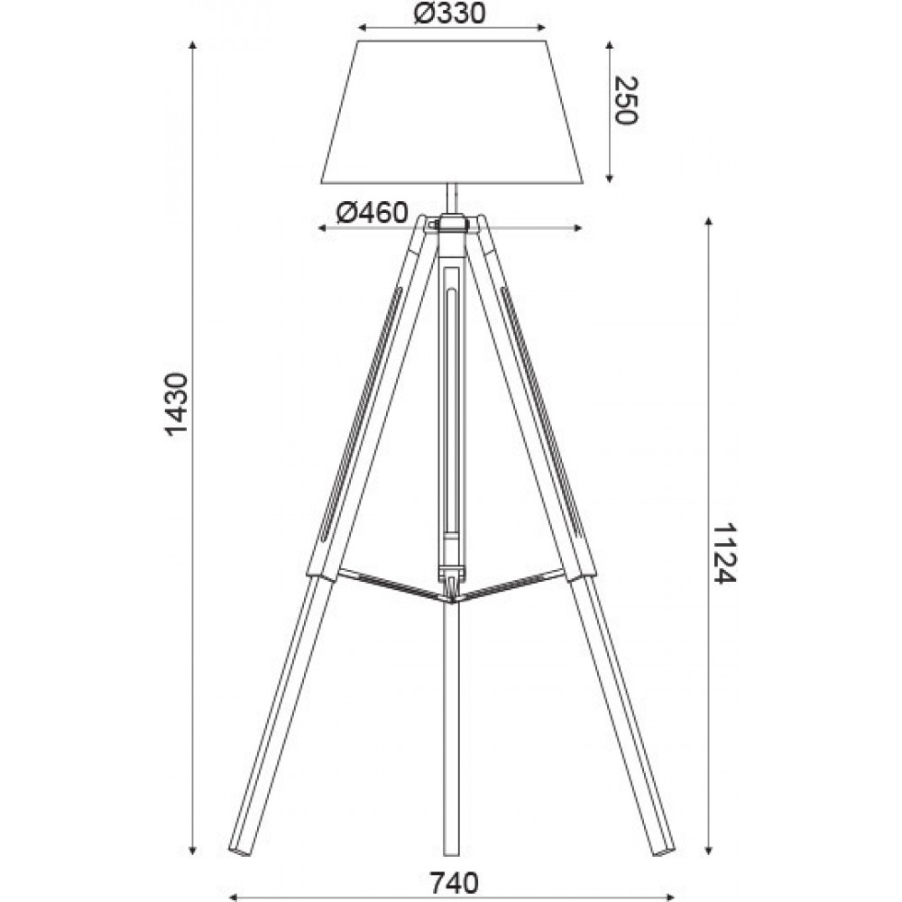 Φωτιστικό Δαπέδου Ξύλινο Σε Μπεζ Αποχρώση 1x E27 - ACA DECOR