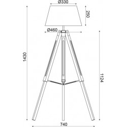 Φωτιστικό Δαπέδου Ξύλινο Σε Μπεζ Αποχρώση 1x E27 - ACA DECOR