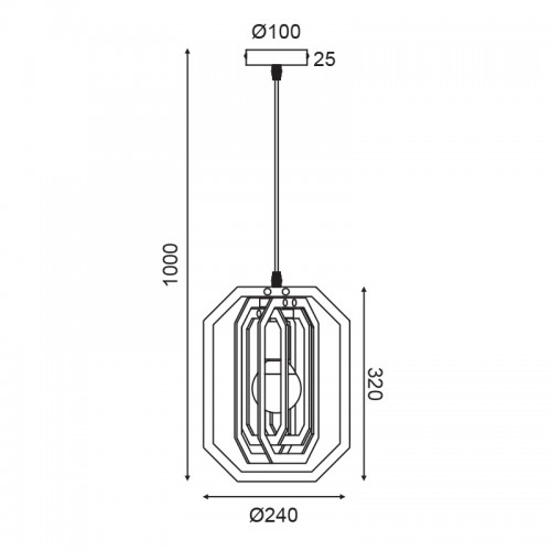 Κρεμαστό Φωτιστικό Μονόφωτο Από Δέρμα Ø24 1xE27 TRITON - ACA Decor