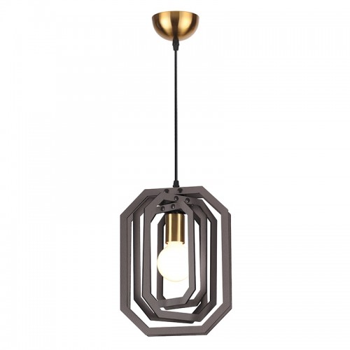 Κρεμαστό Φωτιστικό Μονόφωτο Από Δέρμα Ø24 1xE27 TRITON - ACA Decor