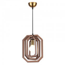 Κρεμαστό Φωτιστικό Μονόφωτο Από Δέρμα Ø24 1xE27 TRITON - ACA Decor