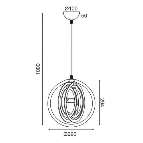 Κρεμαστό Φωτιστικό Μονόφωτο Από Δέρμα Ø29 1xE27 TRITON - ACA Decor