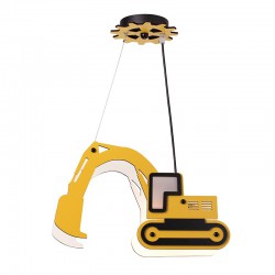 Παιδικό Φωτιστικό Οροφής Κίτρινος Εκσκαφέας 1xE14 VROOM - Aca Decor