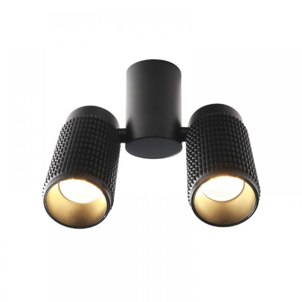 Σποτ Φωτιστικό Οροφής Αλουμινίου Δίφωτο Μαύρο 2Χ GU10  - ACA Decor