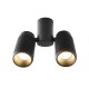 Σποτ Φωτιστικό Οροφής Αλουμινίου Δίφωτο Μαύρο 2Χ GU10  - ACA Decor