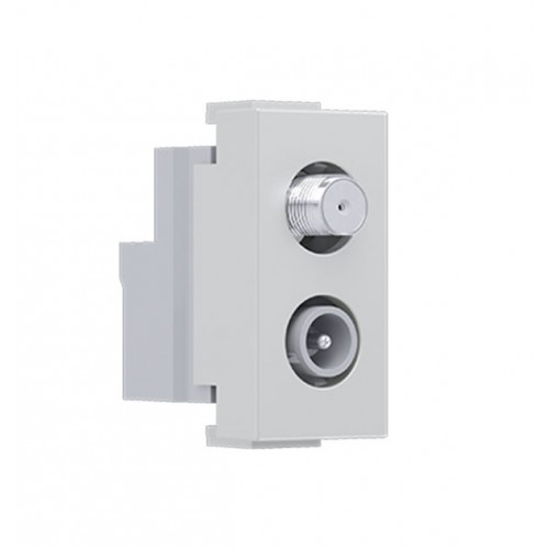 MODYS Πρίζα Τηλεόρασης SAT ΤV-R Τερματική 1 ΣΤ. Ιβουάρ IP20 - Aca Elec