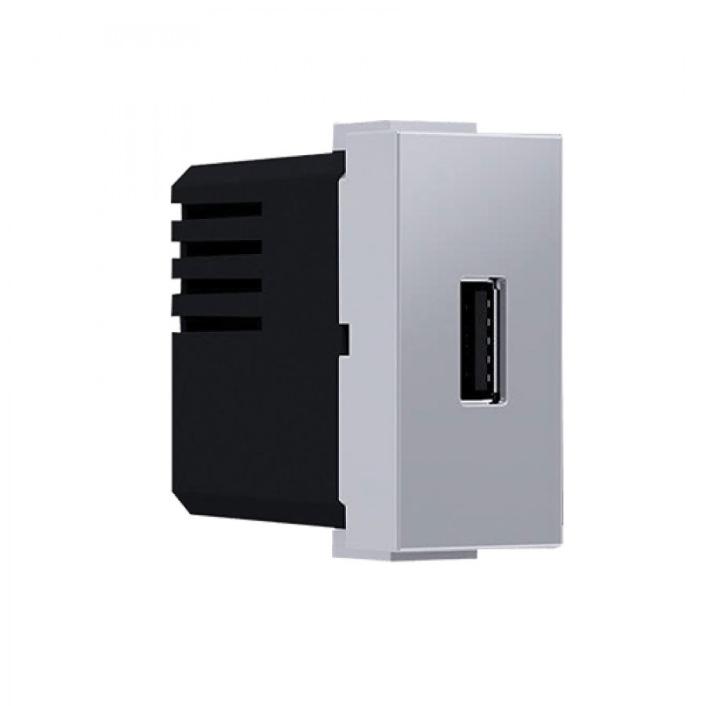 MODYS Πρίζα Τροφοδοσίας USB 1 ΣΤ. 1xUSB Ιβουάρ 5VDC 1.2A IP20 - Aca Elec