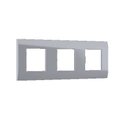 MODYS Πλαίσιο 3x2 ΣΤ. Ασημί - Aca Elec