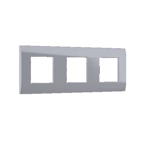 MODYS Πλαίσιο 3x2 ΣΤ. Ασημί - Aca Elec