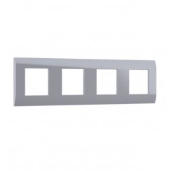 MODYS Πλαίσιο 4×2 ΣΤ. Ασημί - Aca Elec