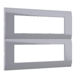 MODYS Πλαίσιο 2x7 ΣΤ. Ασημί - Aca Elec