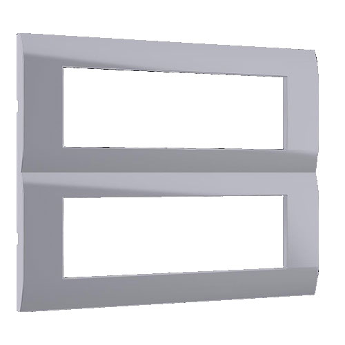 MODYS Πλαίσιο 2x7 ΣΤ. Ασημί - Aca Elec