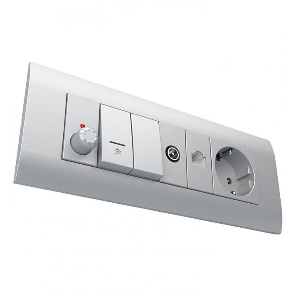 MODYS Περιστροφικός Ροοστάτης Ασημί 1 ΣΤ. 1P 40-300W 250VAC IP20 - Aca Elec