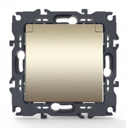 PRIME ΠΡΙΖΑ ΣΟΥΚΟ ΚΑΠΑΚΙ ΑΣΦΑΛΕΙΑΣ 1x2P+E 16A 250VAC IP20 MAT ΣΑΜΠΑΝΙΖΕ - Aca Elec