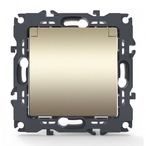 PRIME ΠΡΙΖΑ ΣΟΥΚΟ ΚΑΠΑΚΙ ΑΣΦΑΛΕΙΑΣ 1x2P+E 16A 250VAC IP20 MAT ΣΑΜΠΑΝΙΖΕ - Aca Elec