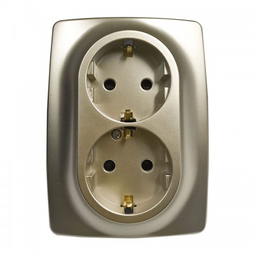 PRIME ΠΡΙΖΑ ΣΟΥΚΟ ΑΣΦΑΛΕΙΑΣ 2x2P+E 16A 250VAC IP20 MAT ΣΑΜΠΑΝΙΖΕ - Aca Elec