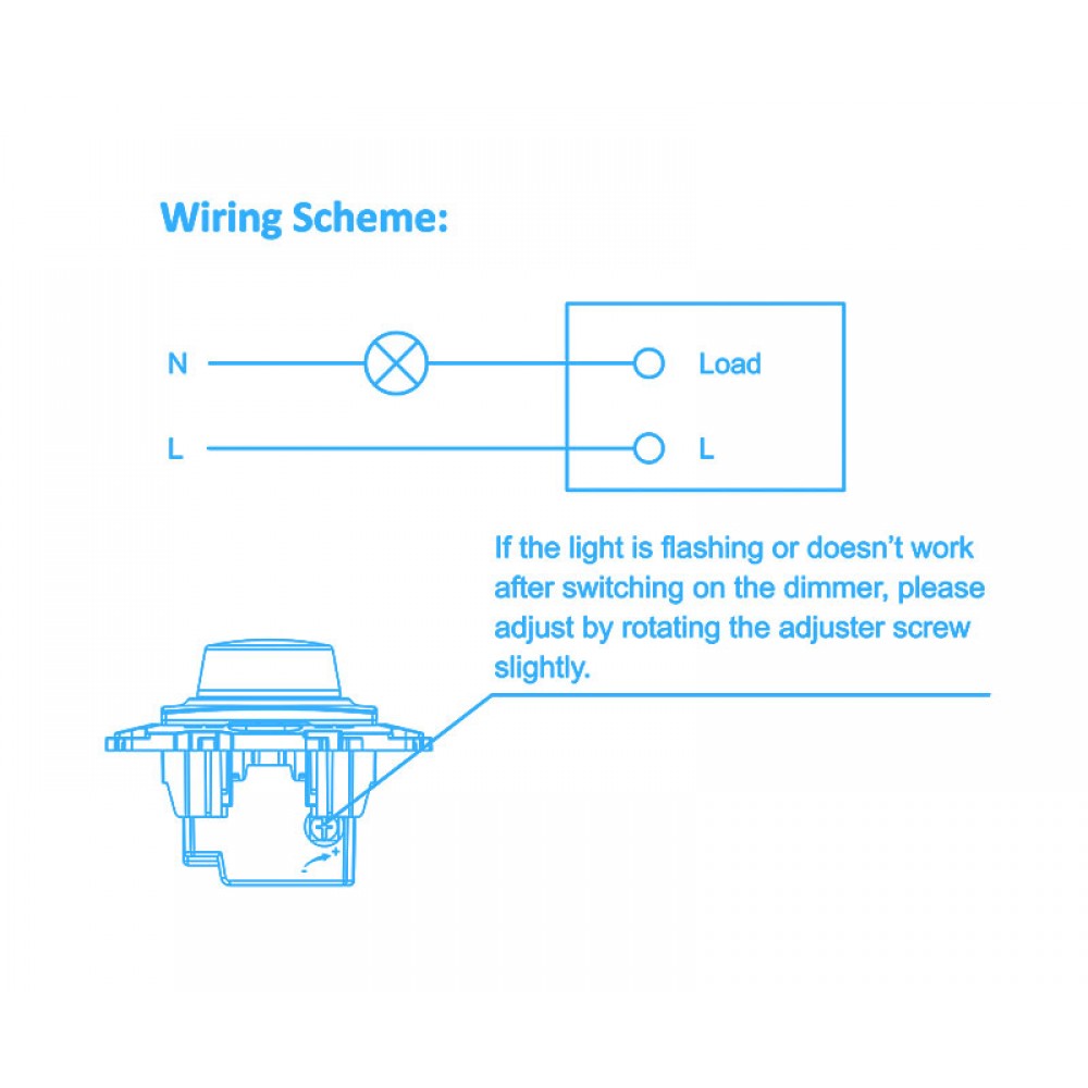 PRIME DIMMER 1 WAY 1P TRIAC 300VA 250VAC IP20 MAT ΑΛΟΥΜΙΝΙΟ - Aca Elec