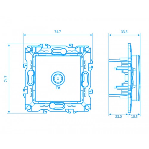 PRIME ΠΡΙΖΑ TV ΤΕΡΜΑΤΙΚΗ ΘΩΡΑΚΙΣΗ ΑΡΣΕΝΙΚΟ ΦΙΣ IP20 MAT ΣΑΜΠΑΝΙΖΕ - Aca Elec