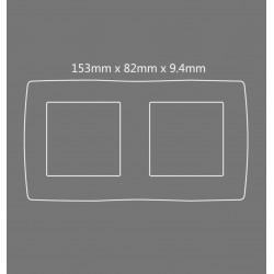 PRIME ΠΛΑΙΣΙΟ 2 ΘΕΣΕΩΝ IP20 MAT ΑΝΘΡΑΚΙ - Aca Elec